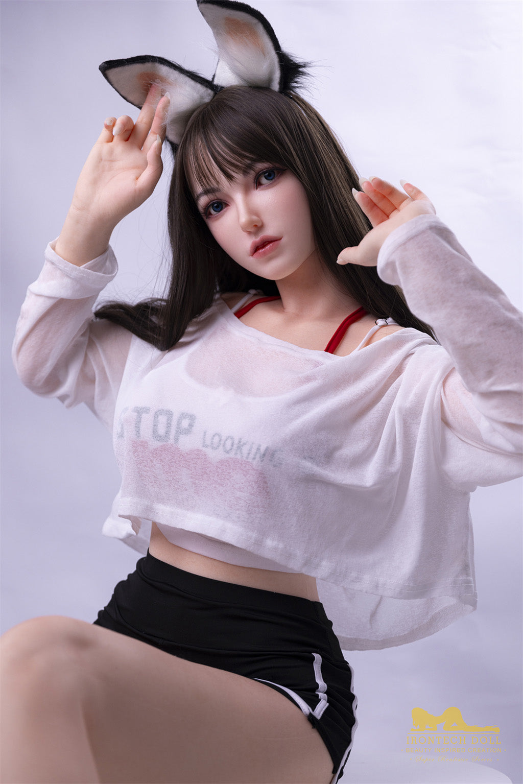 小莲(Xiaolian) -165cm(5'41")F-cup Full Silicone Chinese Mega Breasts Bunny Girl Sex Doll - Irontech Doll