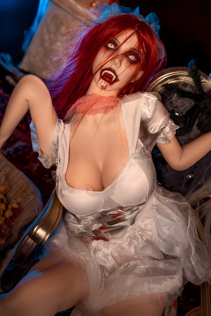 Amanda - 169cm/5'54" E cup Silicone Head+TPE Body Sex Doll(Movable Jaw)  - SY Doll