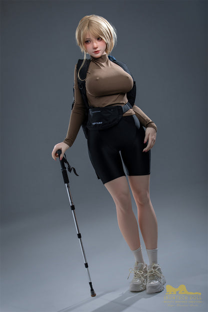 Amy-165cm(5'41")F-cup Full Silicone Mega Breasts Outdorr Hiking Sex Doll in stock- Irontech Doll